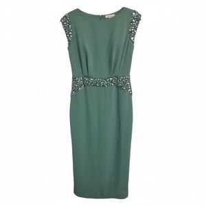 Pamella by Pamella Roland Teal/Green Embellished Long Dress/ Evening Gown